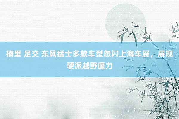 楠里 足交 东风猛士多款车型忽闪上海车展，展现硬派越野魔力